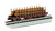 Bachmann #18351 N Scale ACF 40' Log Car 1906-1935 Version