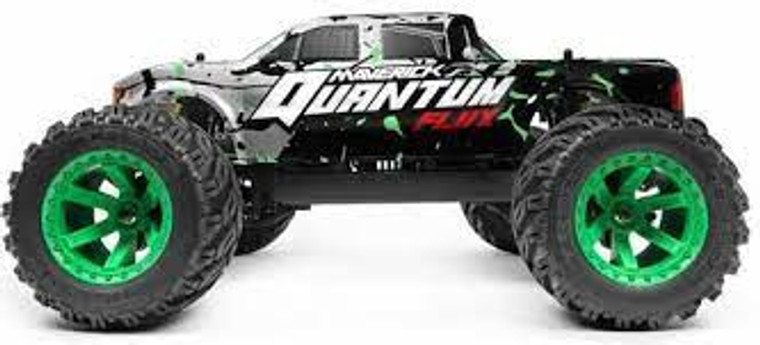 HPI Maverick #MV150203 1/10 Quantum Brushless 4WD Monster Truck Flux -Silver/Green