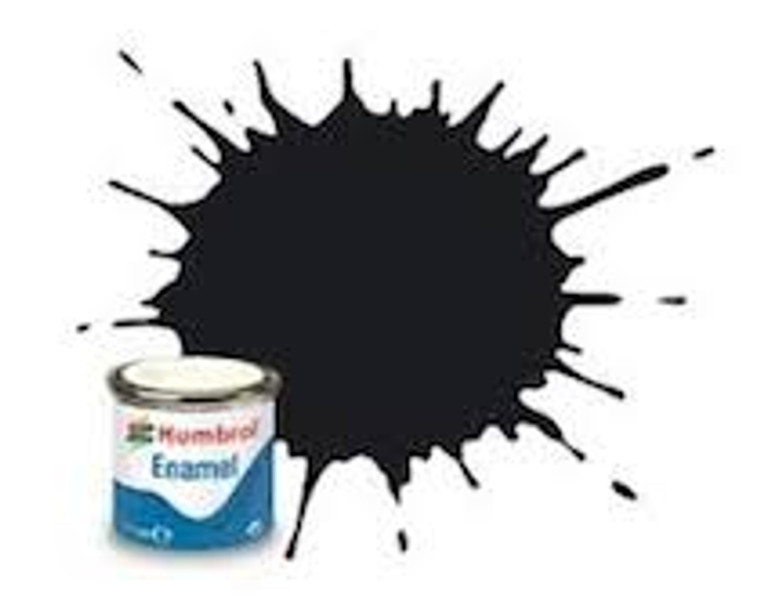 Humbrol Enamel #21 Gloss Black 14ml Tinlet