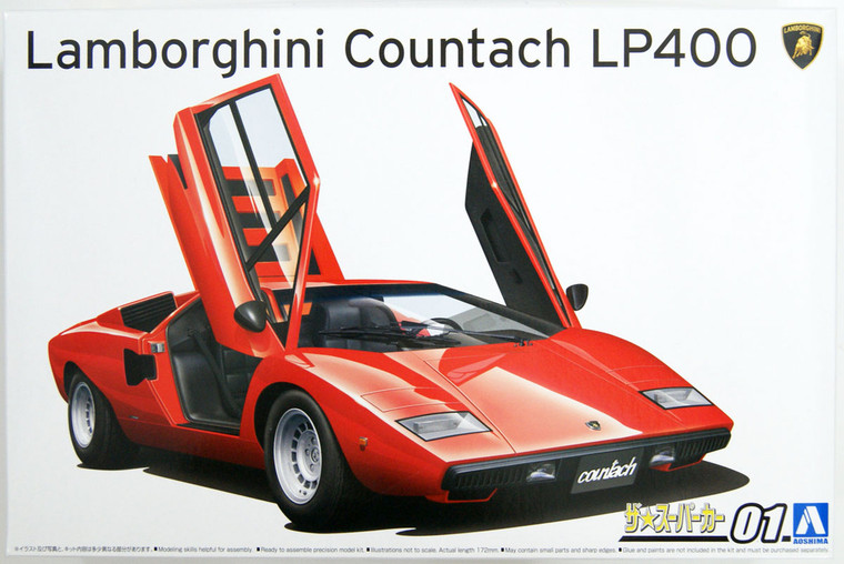 Aoshima #5804  1/24 Lamborghini Countach LP400 1974  Scale kit