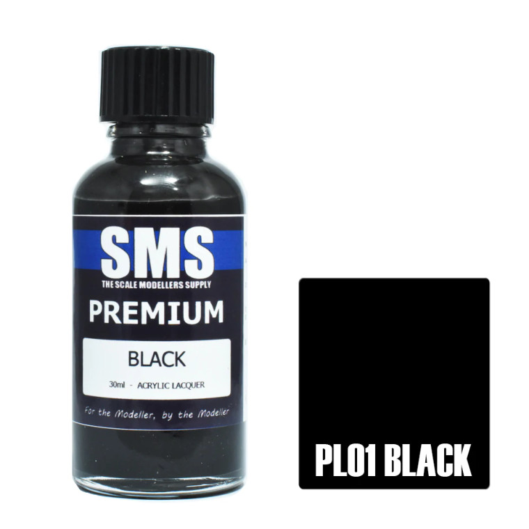 SMS #PL01 Premium Black Acrylic Lacquer 30ml