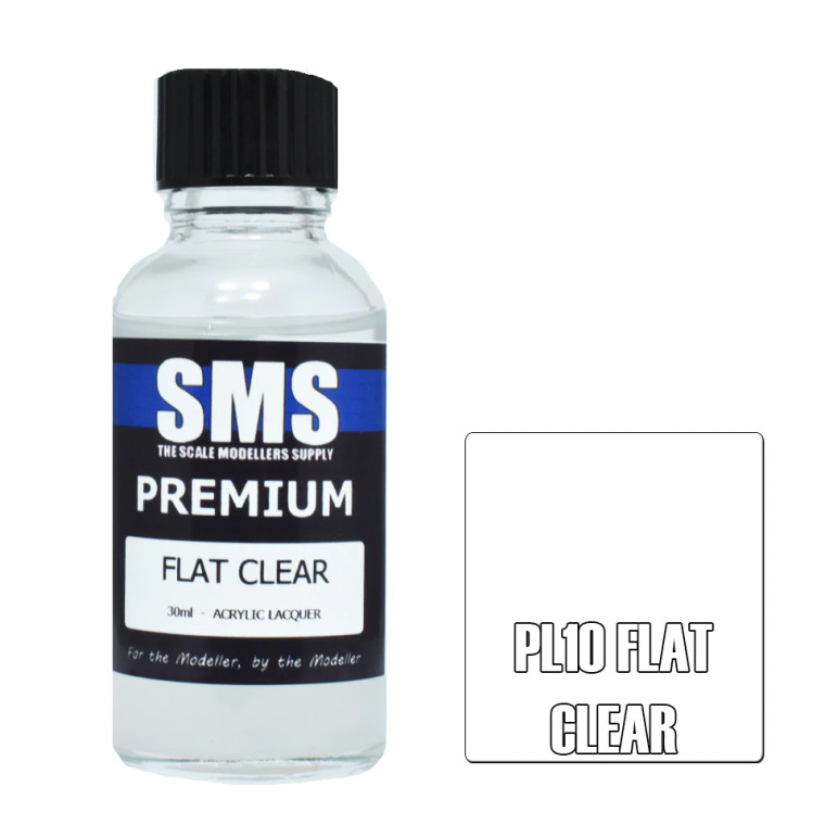 SMS #PL10 Premium Clear Flat Acrylic Lacquer 30ml