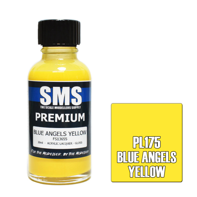 SMS #PL175 Premium Blue Angels Yellow Acrylic Lacquer 30mL