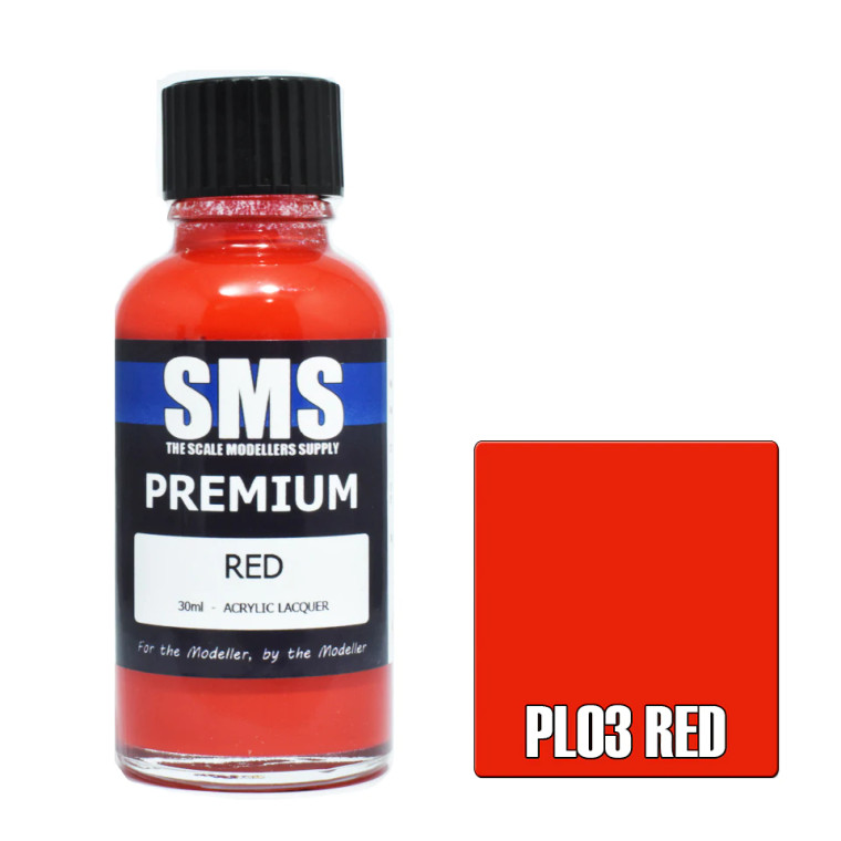 SMS #PL03 Premium Red Acrylic Lacquer 30ml