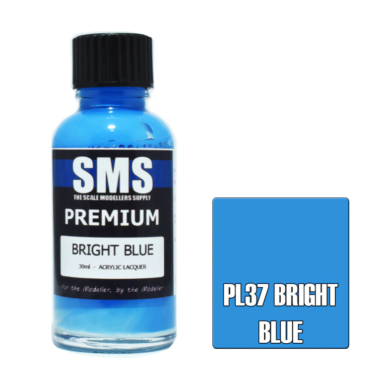 SMS #PL37 Premium Bright Blue Acrylic Lacquer 30ml