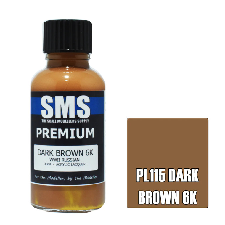 SMS #PL115 Premium Dark Brown Acrylic Lacquer 30mL