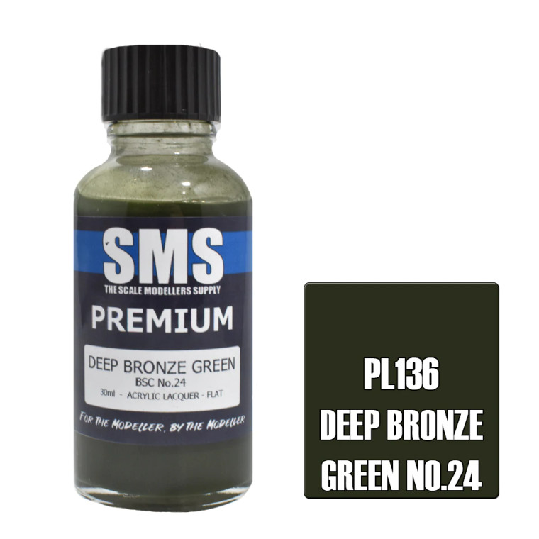 SMS #PL136 Premium Deep Bronze Green Acrylic Lacquer 30mL
