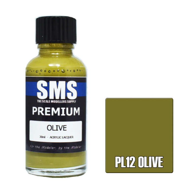 SMS #PL12 Premium Olive Acrylic Lacquer 30mL