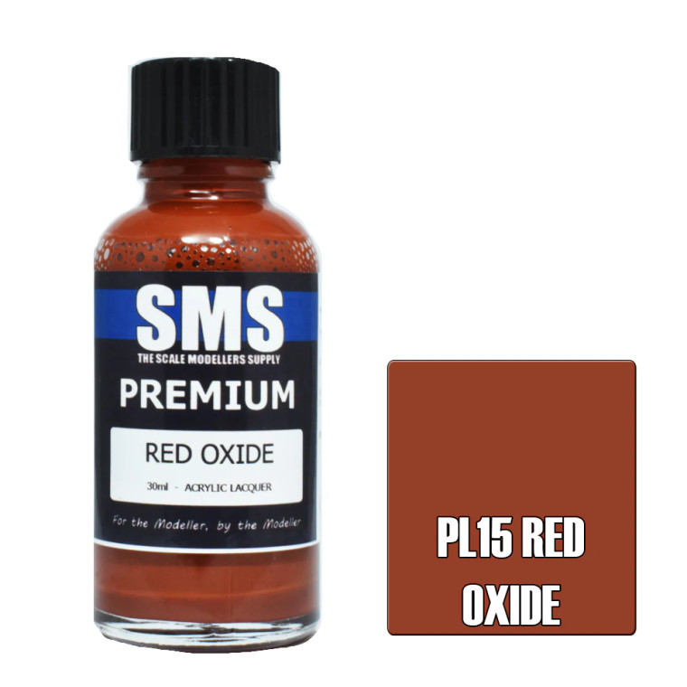 SMS #PL15 Premium Red Oxide Acrylic Lacquer 30mL