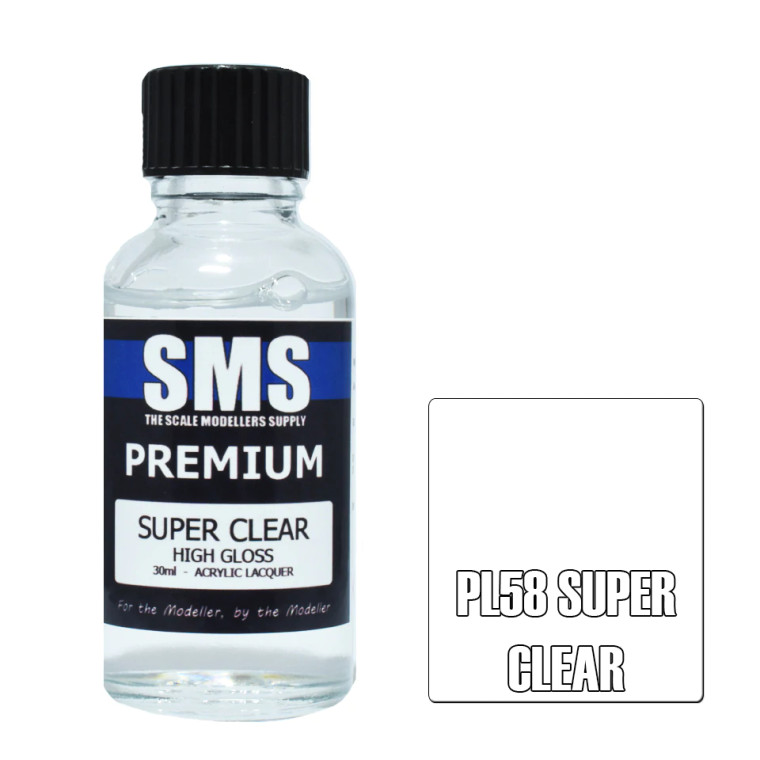 SMS #PL58 Premium Super Clear Gloss Acrylic Lacquer 30ml