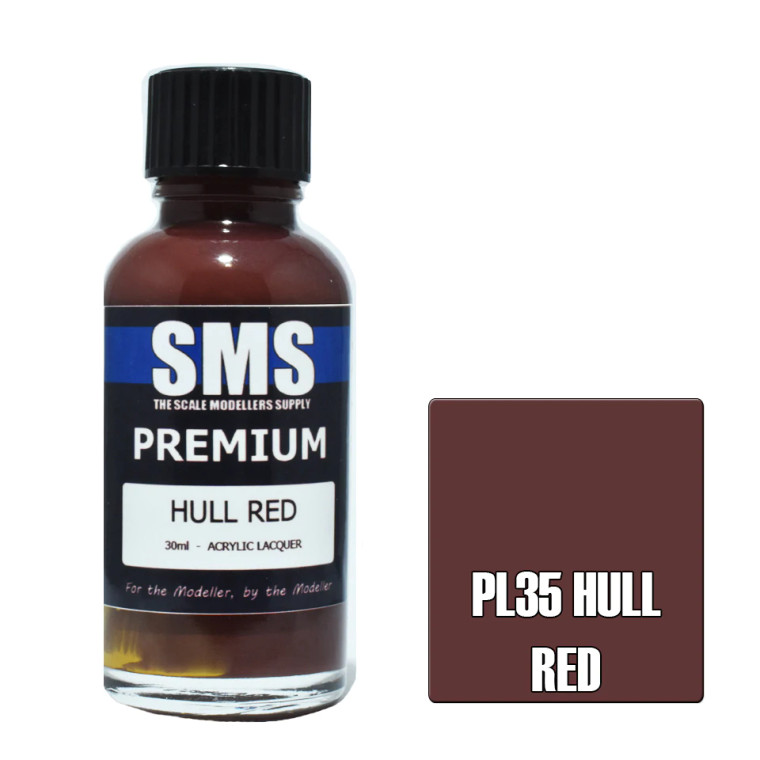 SMS #PL35 Premium Hull Red Acrylic Lacquer 30ml