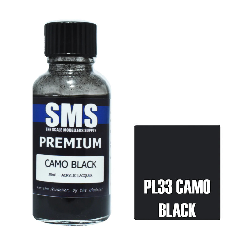 SMS #PL33 Premium Camo Black Acrylic Lacquer 30ml