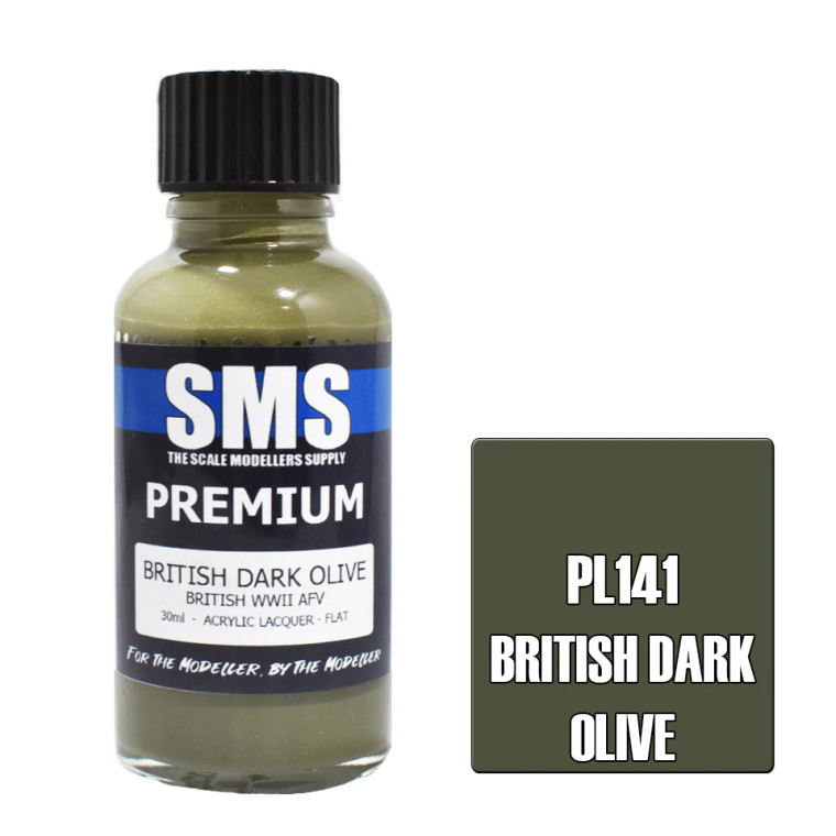SMS #PL141 Premium British Dark Olive Acrylic Lacquer 30mL