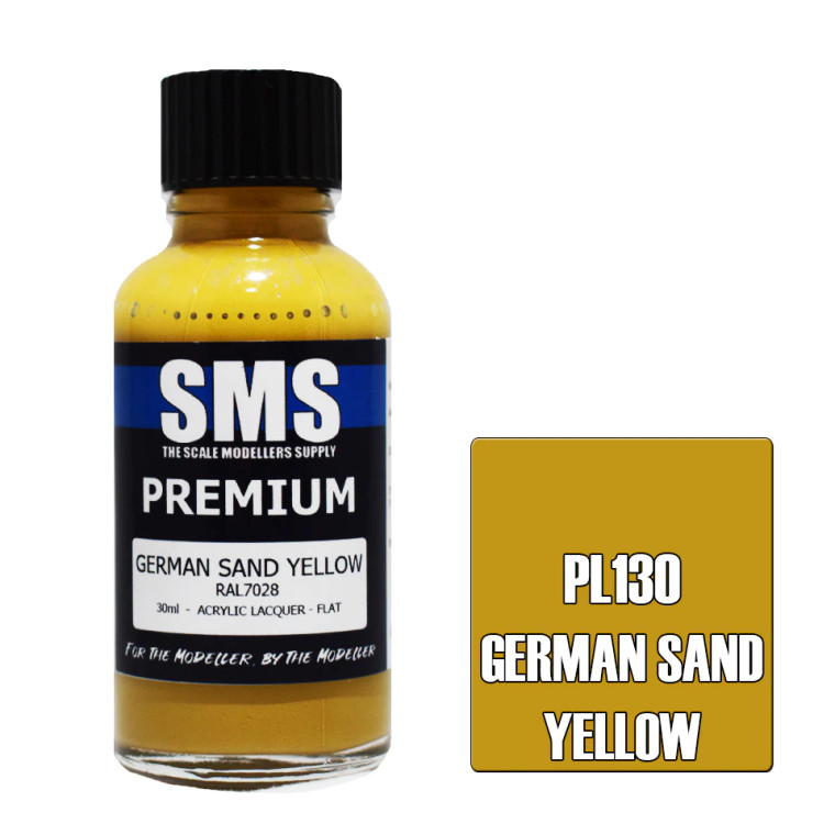 SMS #PL130 Premium German Sand Yellow Acrylic Lacquer 30mL