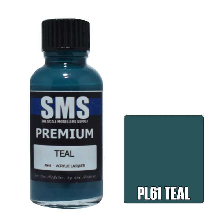 SMS #PL61  Premium Teal Acrylic Lacquer-30ml