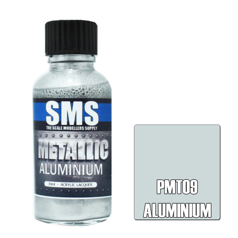 SMS #PMT09 Metallic Aluminium Acrylic Lacquer 30ml