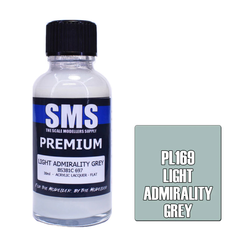 SMS #PL169 Premium Light Admiralty Grey Acrylic Lacquer-30ml