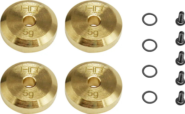 HR #SXTF2604H +4mm Steel Axle Brass Weight-SCX24