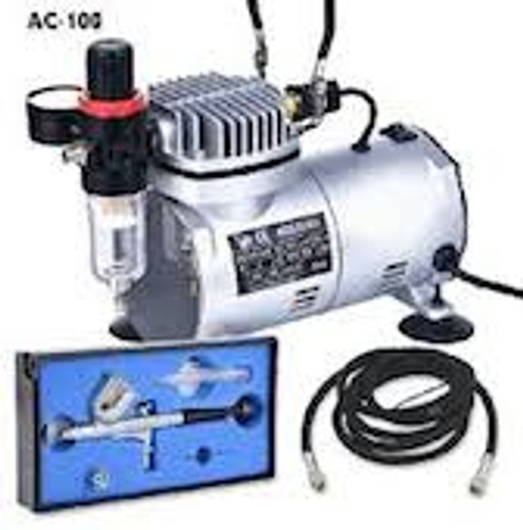 AC-100 Premium Air Compressor with Air Brush