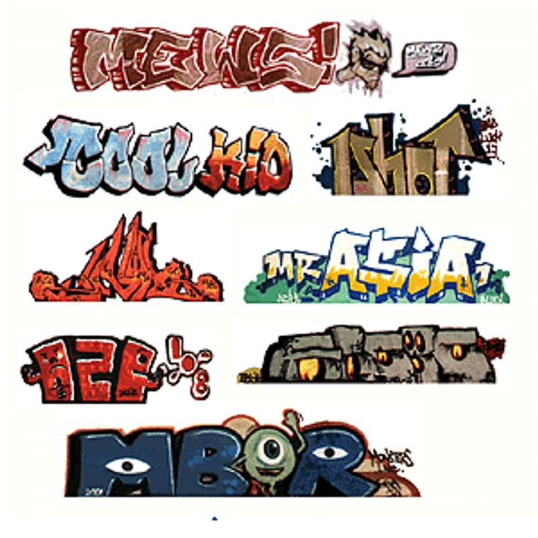 Blair Line #2244 HO Graffiti Decals Mega Set -- Set #1 pkg(8)