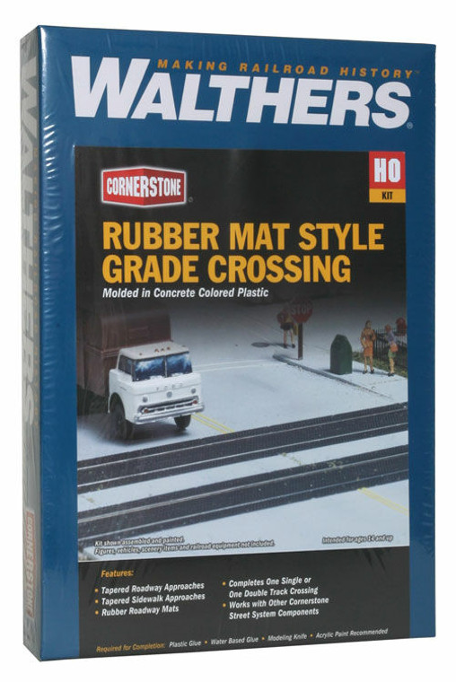 Walthers Cornerstone #933-3137 HO Rubber Mat Style Grade Crossing -- Kit