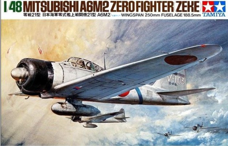 Tamiya #61016 . 1/48   Mitsubishi . A6M2 Zero Fighter