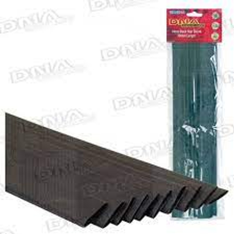 DNA #WAH206 6mm x 300mm Black Heat Shrink-10pce