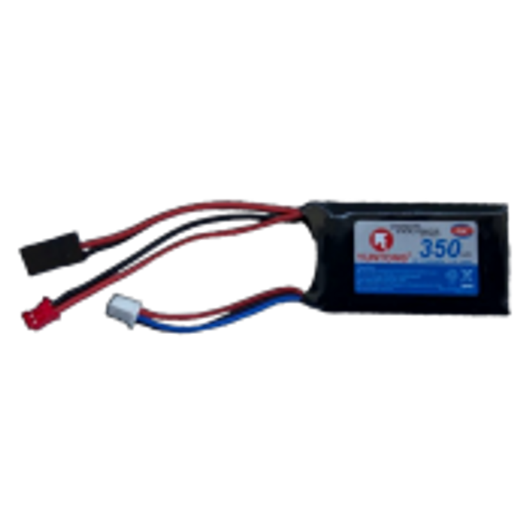 Yuntong #DYNB0012Y-V2 7.4 V 350Mah 2S 30C Lipo For SCX24.w/Servo Plug for Charging