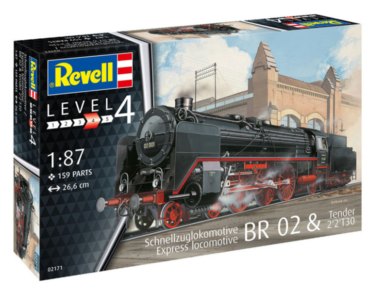 Revell #027172 1/87 Schnellzuglokomotive BR 02 & Tender 2'2'T30