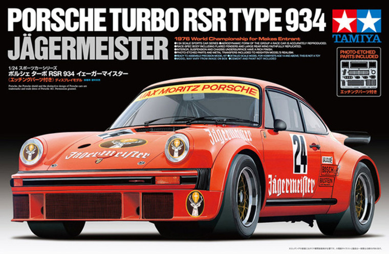 Tamiya #24328 1/24 Porsche Turbo RSR Type 934 Jagermeister Sports Car