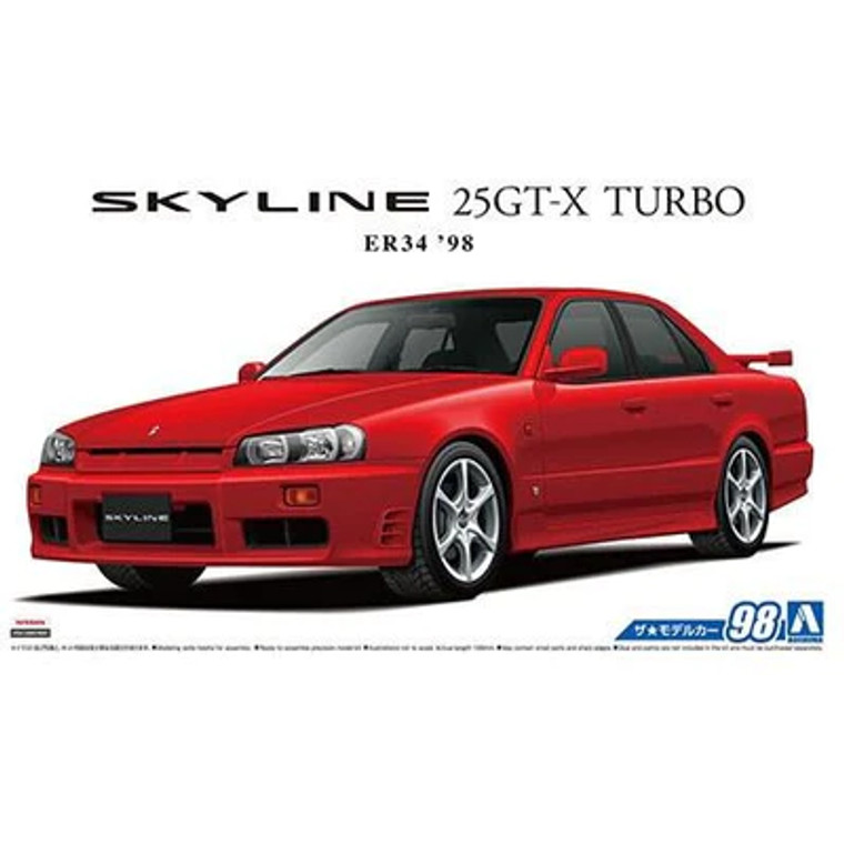 Aoshima #5750 1/24 Nissan ER34 Skyline 25GT-X Turbo 1998