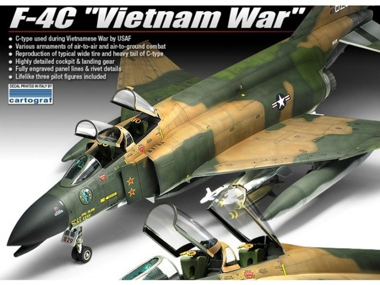 Academy #12294 1/48 Usaf F-4C Phantom "Vietnamese War"