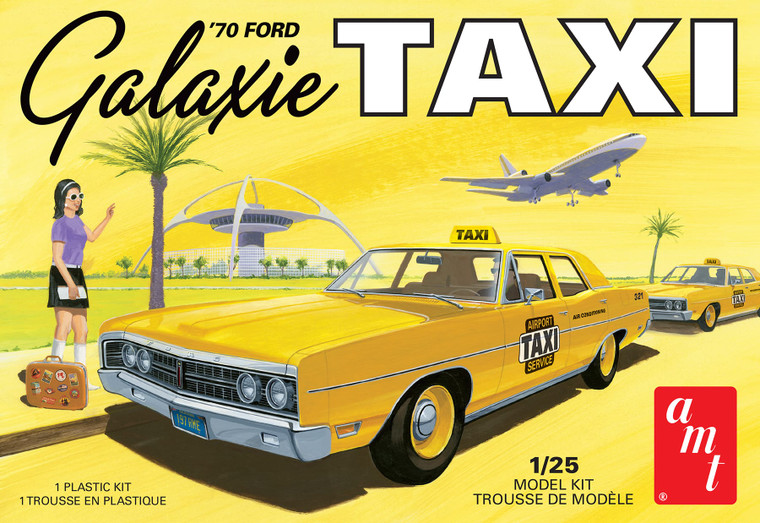 AMT #1243m 1/25 1970 Taxi Ford Galaxie