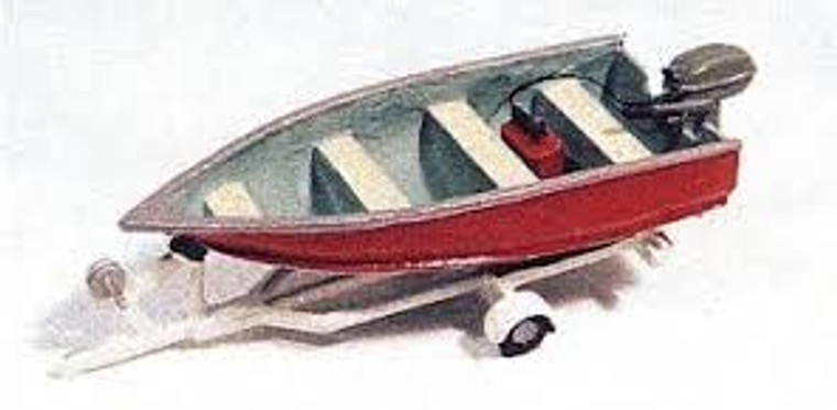 JL Innovative Design #455 HO Fishing Boat and Trailer