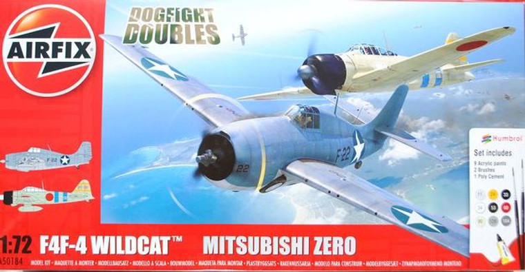 Airfix #A50184 1/72  Grumman F4F-4 Wildcat & Mitsubishi Zero Dogfight Double