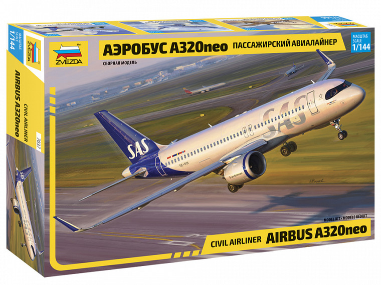 Zvezda #7037  1/144 Civil Airliner Airbus A320neo