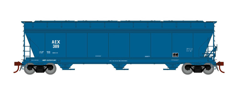 Athearn Genesis #ATHG15848 HO ACF 4600 3-Bay Covered Hopper, AEX-Ex Grand Trunk #389