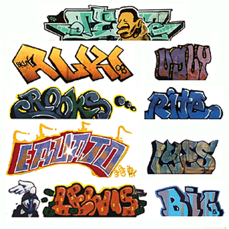 Blair Line #1245 N Scale Mega Set Modern "Tagger" Graffiti Decals -- #2 pkg(9)