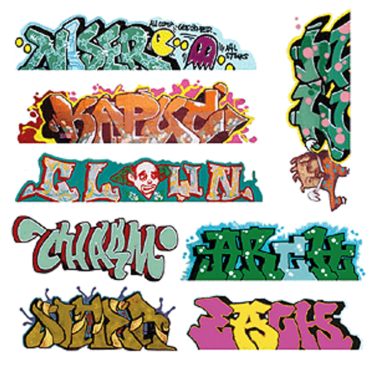 Blair Line #1248 N Scale Mega Set Modern "Tagger" Graffiti Decals -- #5 pkg(8)