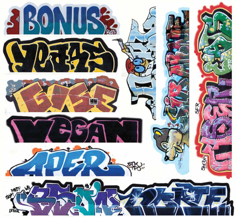 Blair Line #2262 HO Mega Set Modern Tagger Graffiti Decals -- #13 pkg(10)