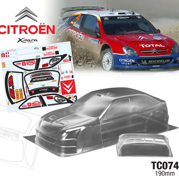 Team C #TC074 1/10 Citroen WRC, 190mm