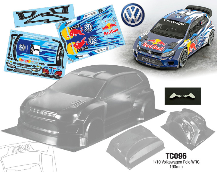 Team C #TC096 1/10 Volkswagen Polo WRC 190mm