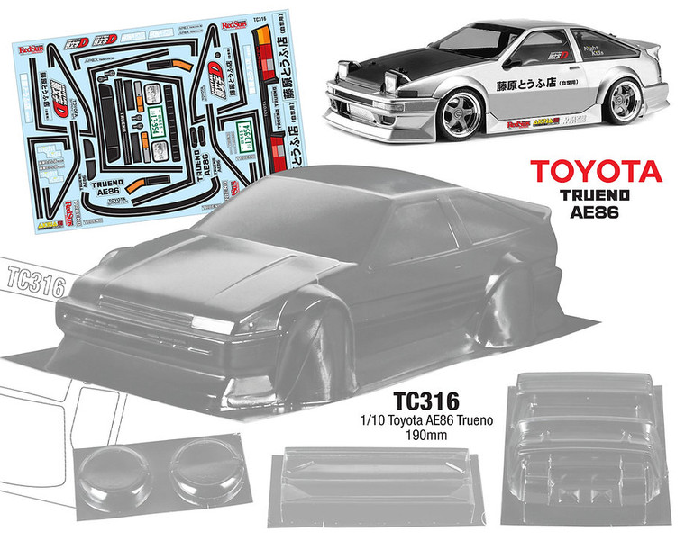 Team C #TC316 1/10 Toyota AE86 Trueno, 190mm