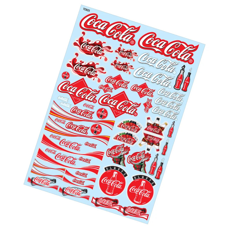 Team C #TC925 1/10 Coca-Cola Sticker, A4