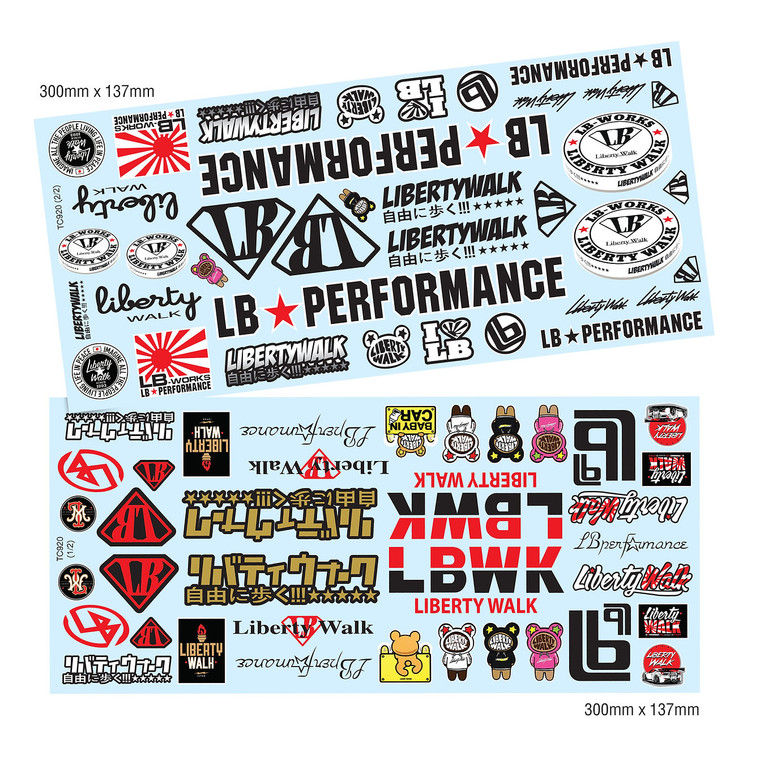 Team C #TC920 1/10 LB Sticker, 300mm x 137mm