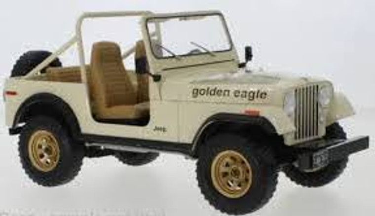 Model Car Group #MCG18280 1/18 Jeep CJ-7 Light Ivory