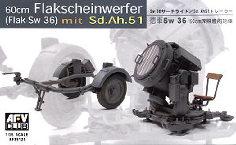 AFV Club #AF32125 60cm Flakscheinwerfer Searchlight with Trailer