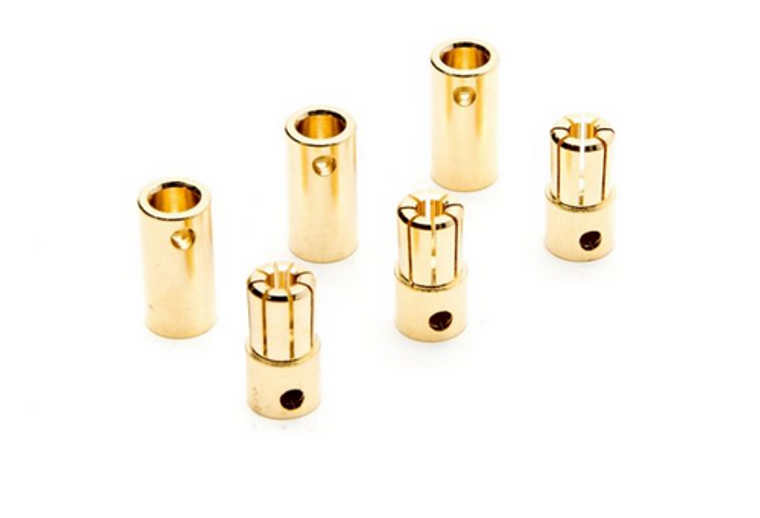 Dynamite #DYNC0089 DYNAMITE GOLD BULLET CONNECTOR SET 5.5MM 3PC