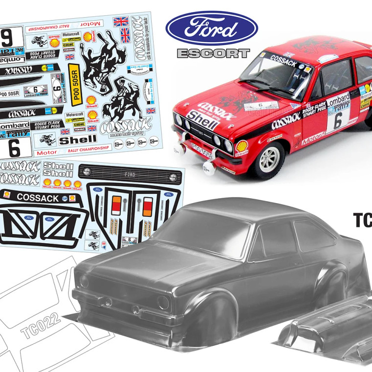 Team C #TC022-COS 1/10 Ford Escort Mk.II w/ 3D Rally Spotlights-Cossack