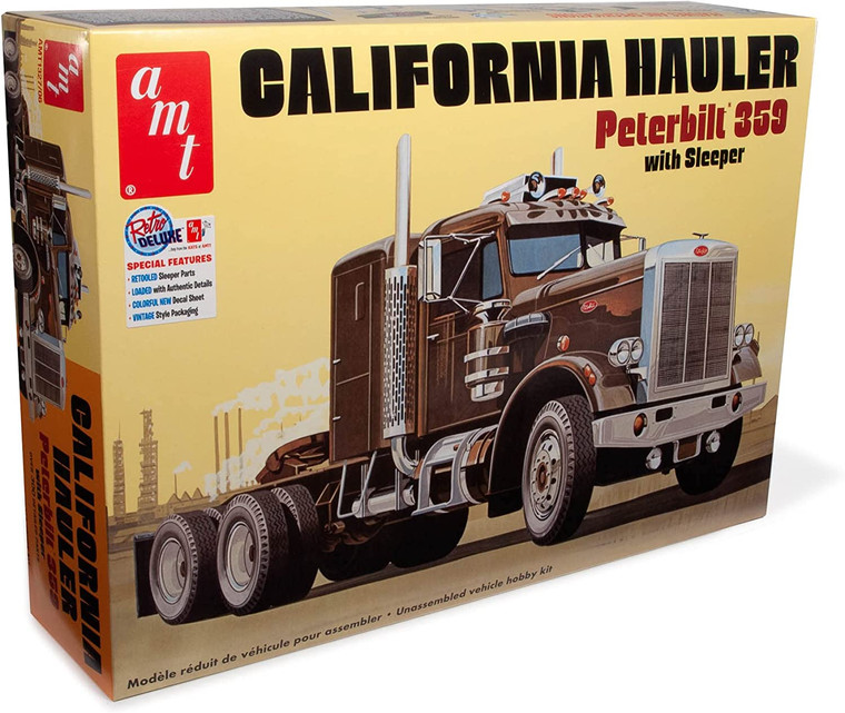 AMT  #1327 1/25 Peterbilt 359 California Hauler with Sleeper